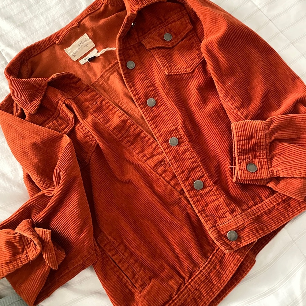 Rustic orange corduroy jacket